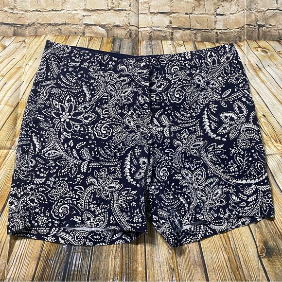 Talbots Blue White Paisley Print The Weekend Short - Picture 1 of 6